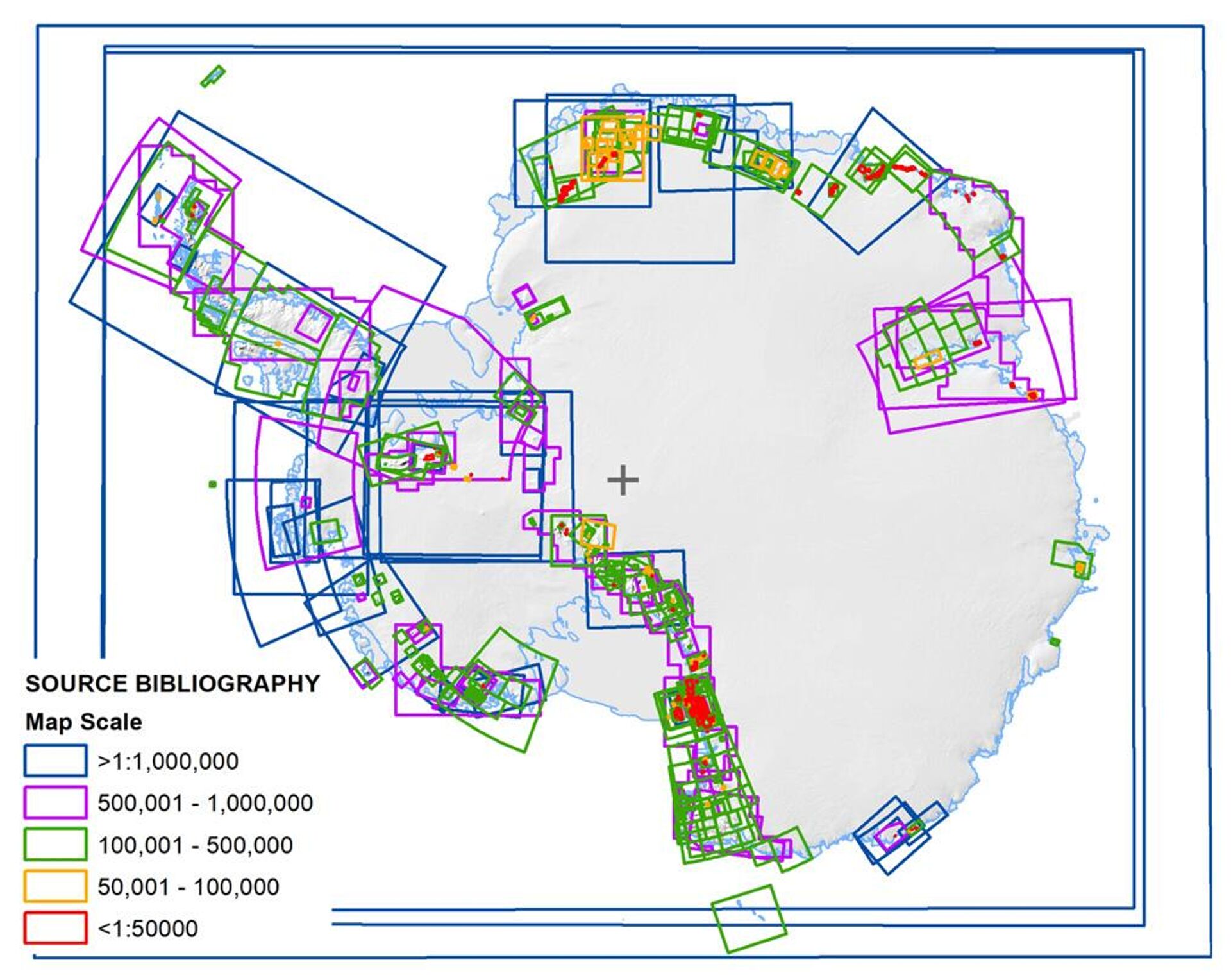 Расположение исходных карт, которые послужили источниками для составления сводной геологической карты Антарктиды GeoMAP v.2022-08 - РИА Новости, 1920, 31.05.2023