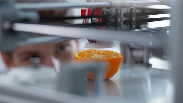Модель апельсина, созданная 3D-принтером