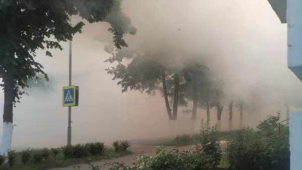 Дым на улице в Шебекино