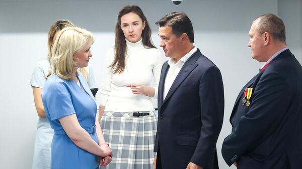 Губернатор Подмосковья  Андрей Воробьев посетил региональный фонд Защитники отечества