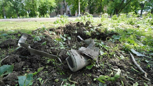 Последствие обстрела в Горловке