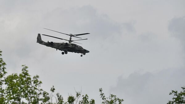 Ударный вертолет Ка-52 в зоне проведения специальной военной операции