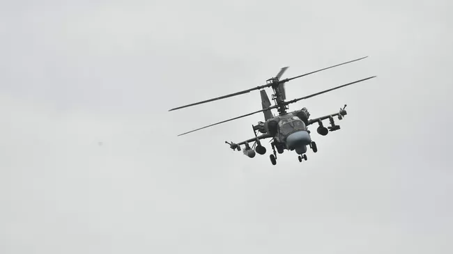 Ударный вертолет Ка-52 в зоне специальной военной операции