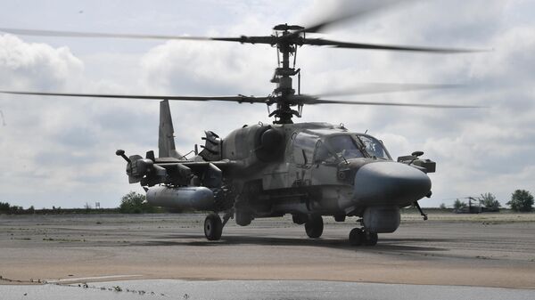 Ударный вертолет Ка-52 в зоне проведения специальной военной операции