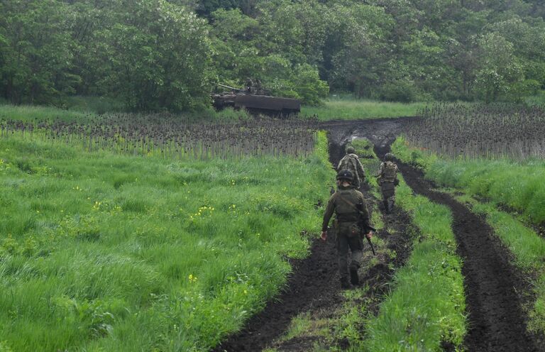 Военнослужащие ВС РФ в зоне проведения СВО