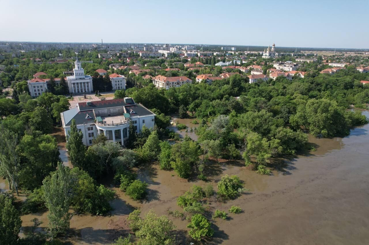 Город Алешки почти полностью затопило после разрушения Каховской ГЭС