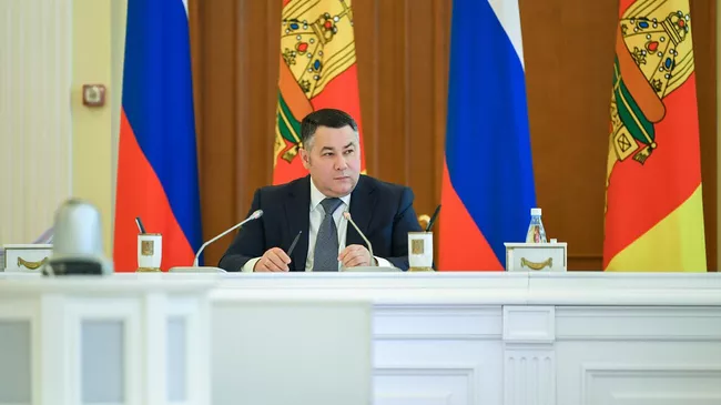 Губернатор Тверской области Игорь Руденя на заседании регионального правительства
