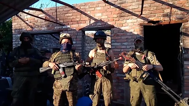 Кадры из Берховки, находящейся полностью под контролем российских войск