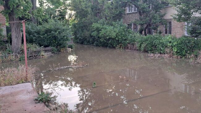 Затопленные улицы в Новокаховском городском округе