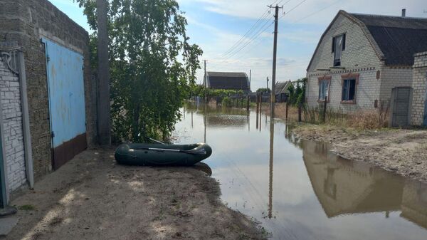 Затопленные улицы в Новокаховском городском округе
