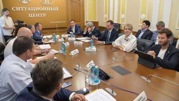 Рабочая встреча руководства Сбербанка и главы Омской области Виталия Хоценко