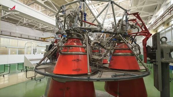 В Воронеже создают кислородно-метановый двигатель для перспективной ракеты Амур-СПГ. Кадр видео