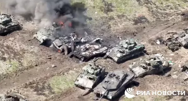 Минобороны РФ показало кадры уничтоженных танков.10 июня 2023