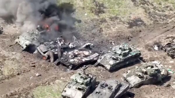 Минобороны РФ показало кадры уничтоженных танков.10 июня 2023