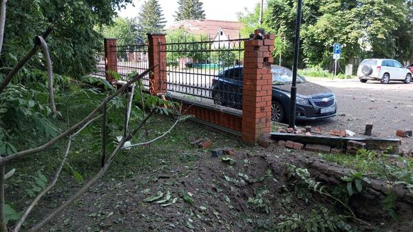 Последствия обстрела села Глушково в Курской области со стороны ВСУ