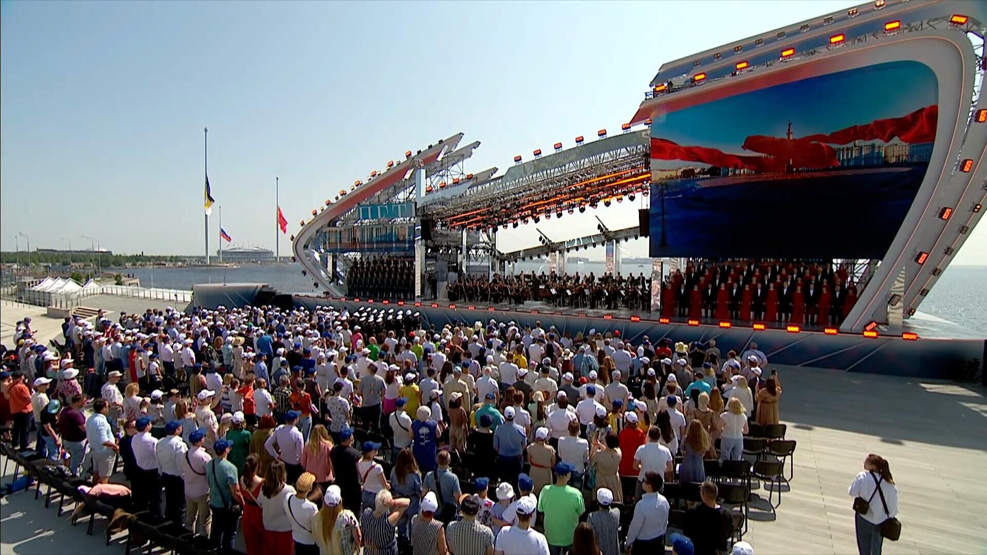 Путин на церемонии поднятия флагов на Большой Лахте - РИА Новости, 1920, 17.06.2023