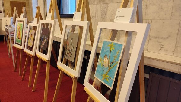 Открытие выставки картин Виктора Бута в Российской национальной библиотеке в Санкт-Петербурге