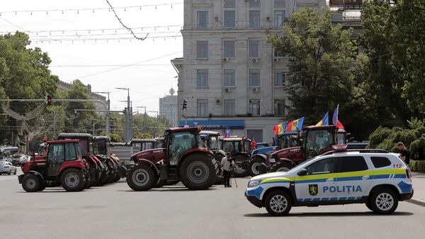 Протестная акция фермеров в Кишиневе