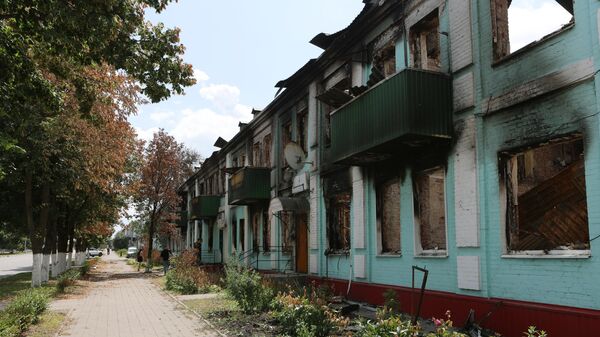 Последствия обстрелов в городе Шебекино Белгородской области. Архивное фото