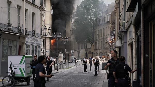 Место взрыва в Париже