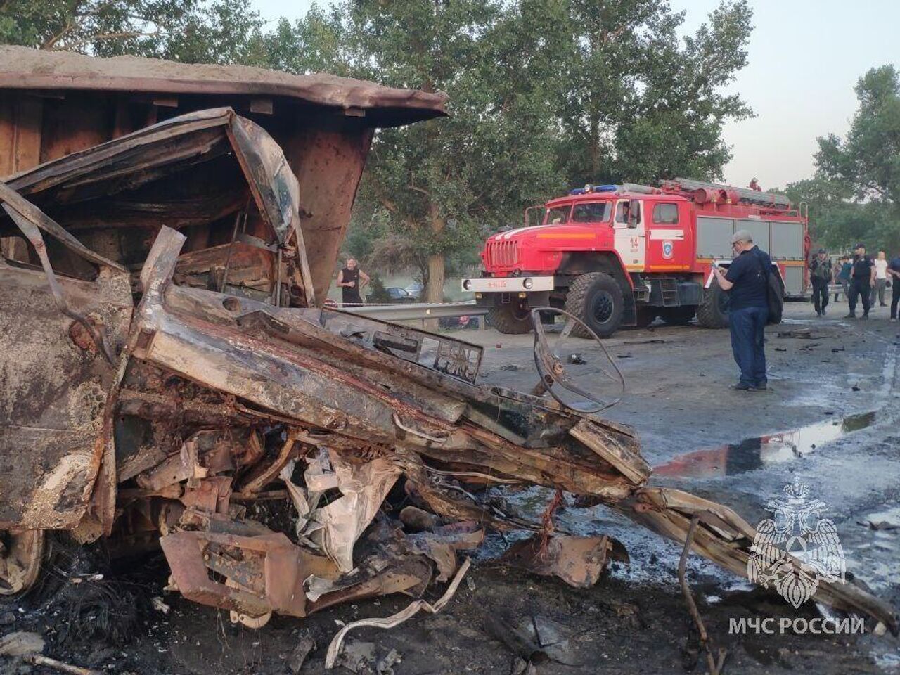 В Дагестане автобус Москва — Хасавюрт попал в ДТП, погибли восемь человек -  РИА Новости, 22.06.2023