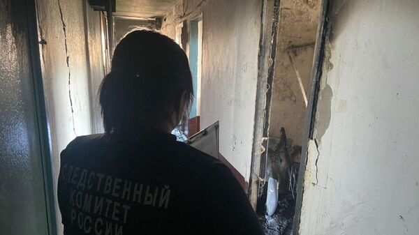 Последствия пожара в городе Кемерово, в результате которого пострадали несовершеннолетние