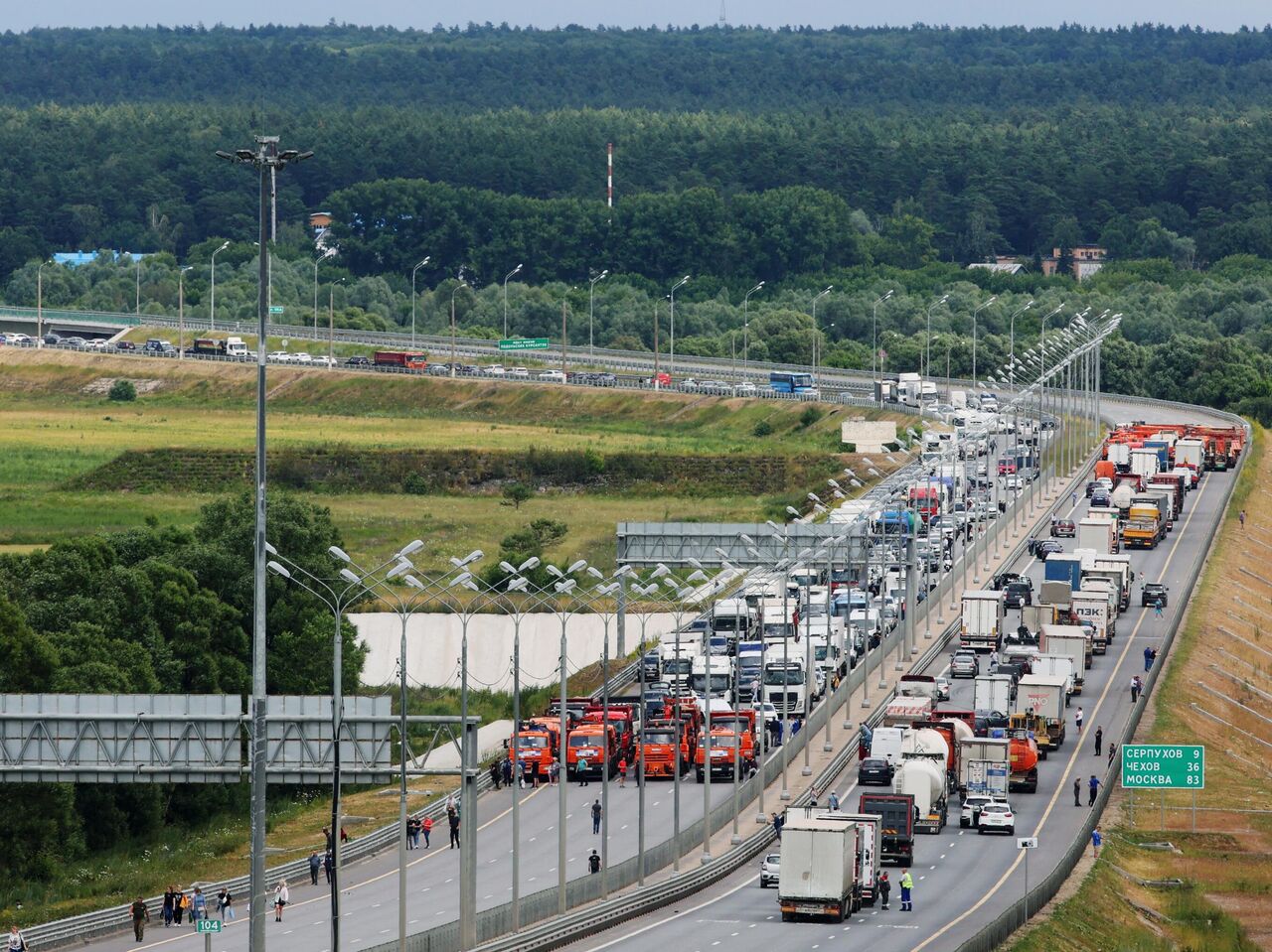 Мост через Оку на Симферопольском шоссе в районе Серпухова перекрыли - РИА  Новости, 24.06.2023