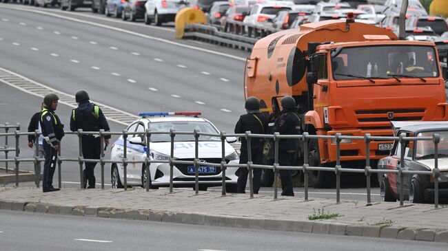 Перекрытие движения в Москве