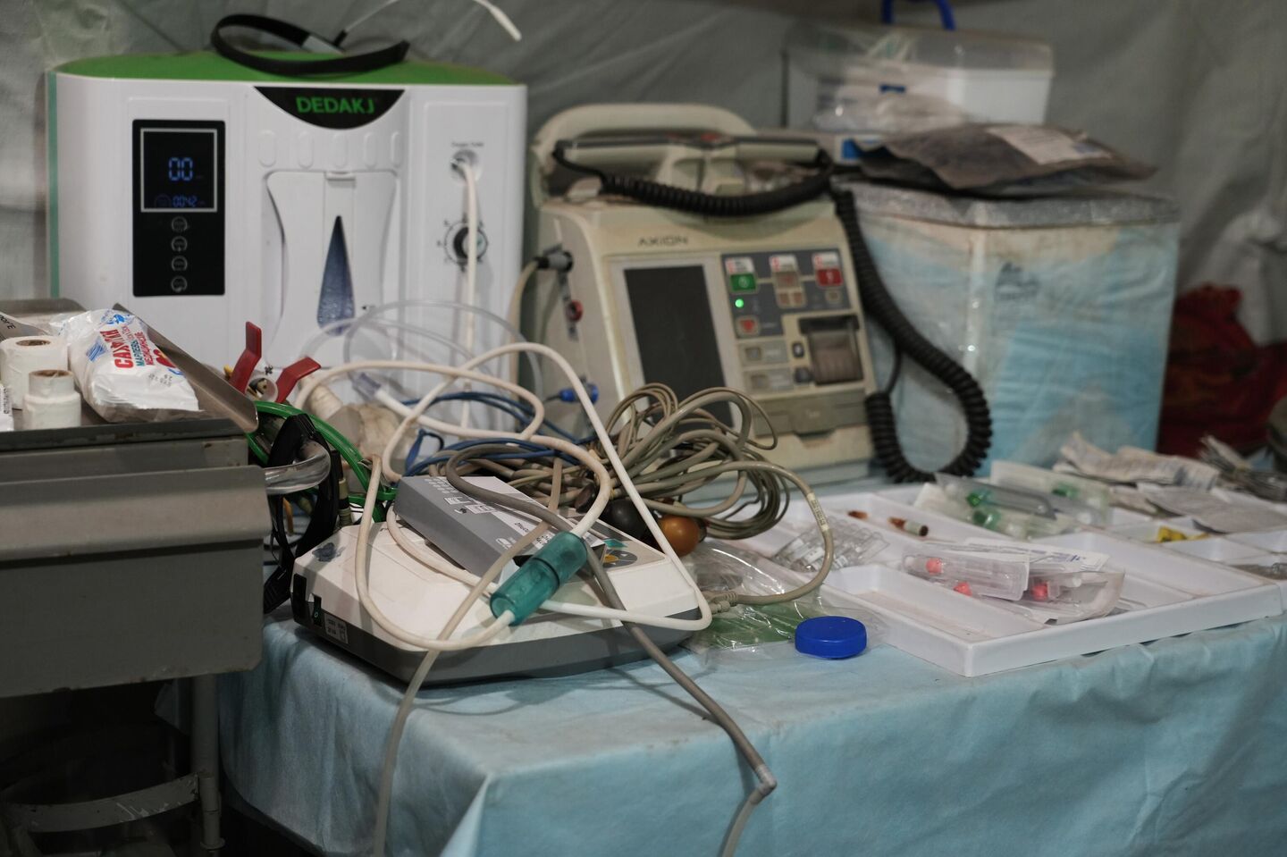 Оборудование в расположении медиков Оборудование в расположении медиков