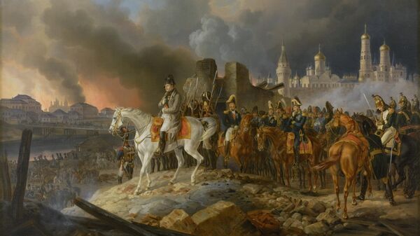 Альбрехт Адам Наполеон в горящей Москве, 1841 год 