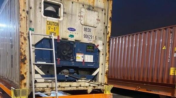 Рефрижераторный контейнер, в котором таможенники обнаружили 50 килограммов кокаина
