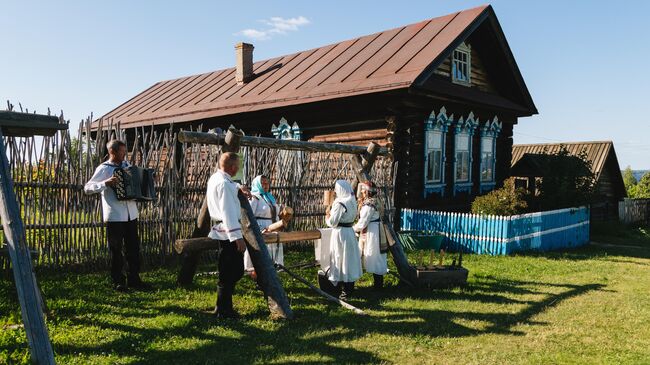 Спектакль в Этнографическом музее под открытым небом им. В.И. Романова в Козьмодемьянске