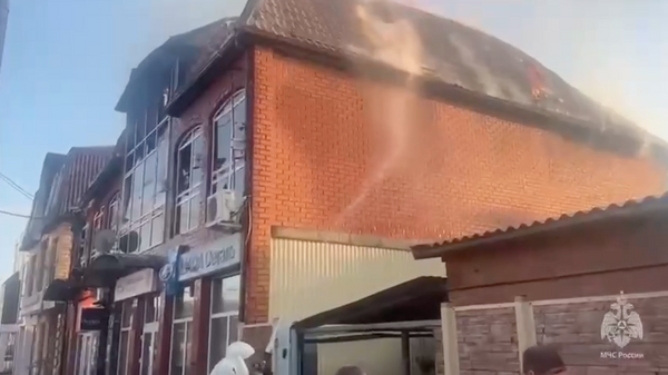 Пожар в Краснодаре на улице Тургенева