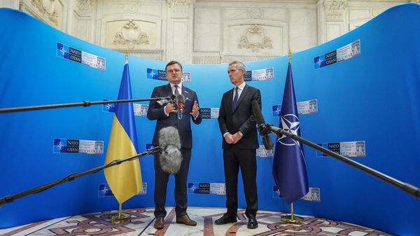 Министр иностранных дел Украины Дмитрий Кулеба и генеральный секретарь НАТО Йенс Столтенберг