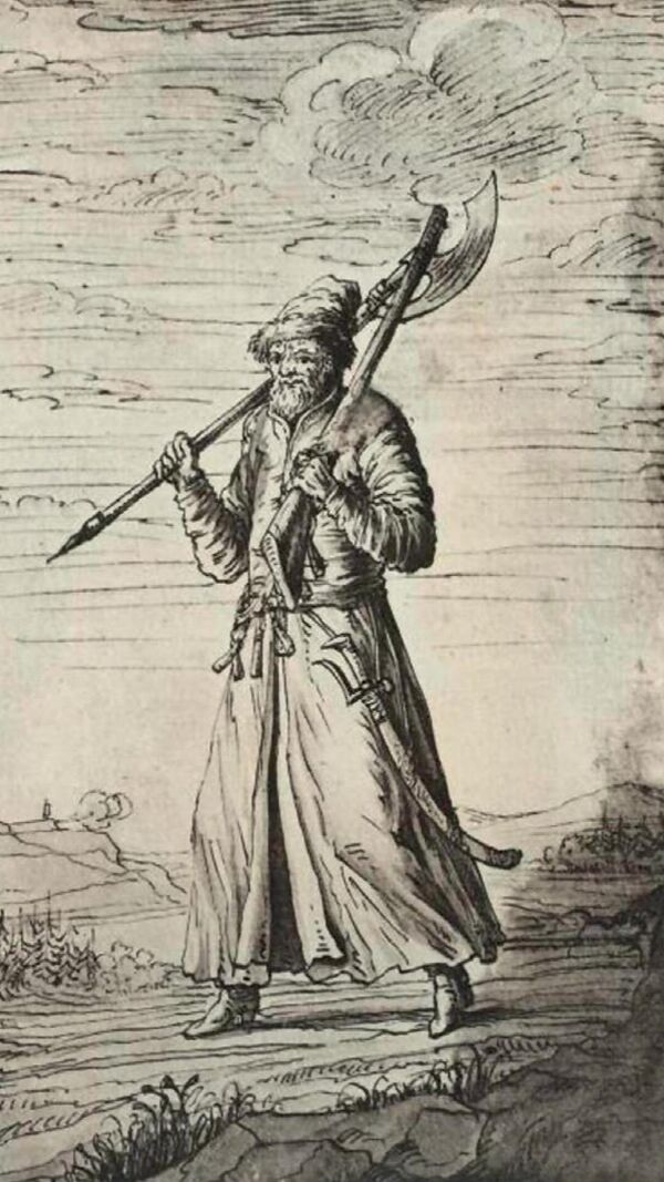 Стрелец. Рис. Э. Пальмквиста. 1674 г. Из альбома Наблюдения о России Стрелец. Рис. Э. Пальмквиста. 1674 г. Из альбома Наблюдения о России