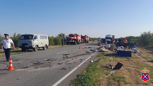 На месте ДТП в Быковском районе Волгоградской области