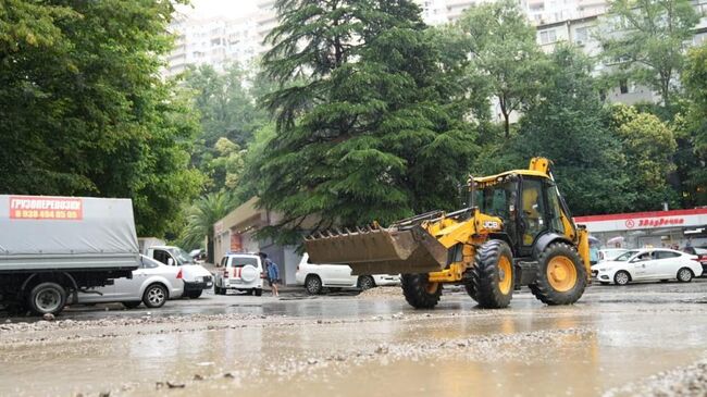 Последствия ливневых дождей в Сочи