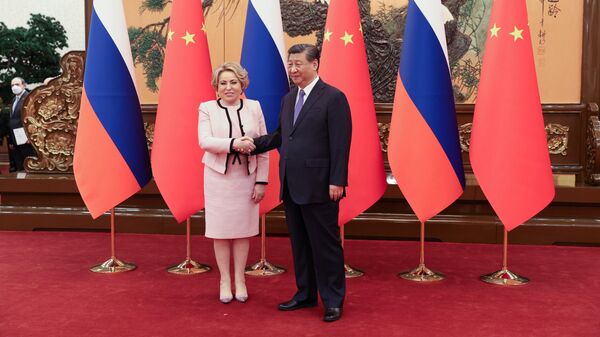 Председатель Совета Федерации Валентина Матвиенко с Председателем Китайской Народной Республики Си Цзиньпином