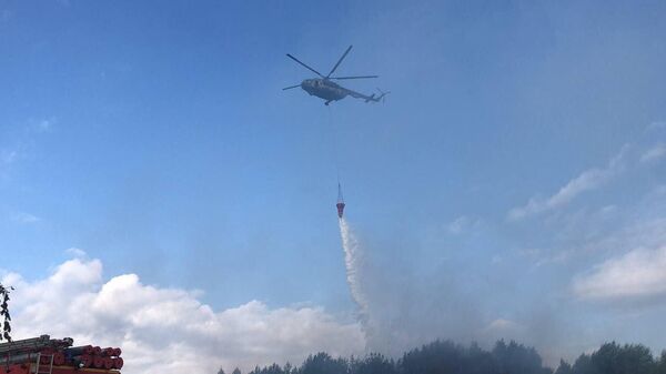 Тушение пожара в селе Шайдуриха Свердловской области