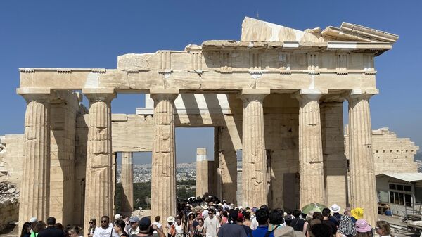 Туристы в Акрополе, Греция
