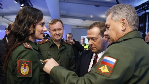 Елена Исинбаева на встрече с Дмитрием Медведевым и Сергеем Шойгу