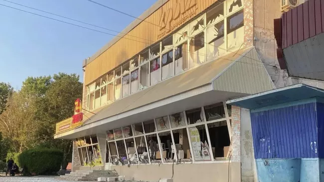 Последствия атаки беспилотника в поселке Раздольное