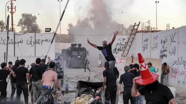 Акция протеста у посольства Швеции в Багдаде. 20 июля 2023