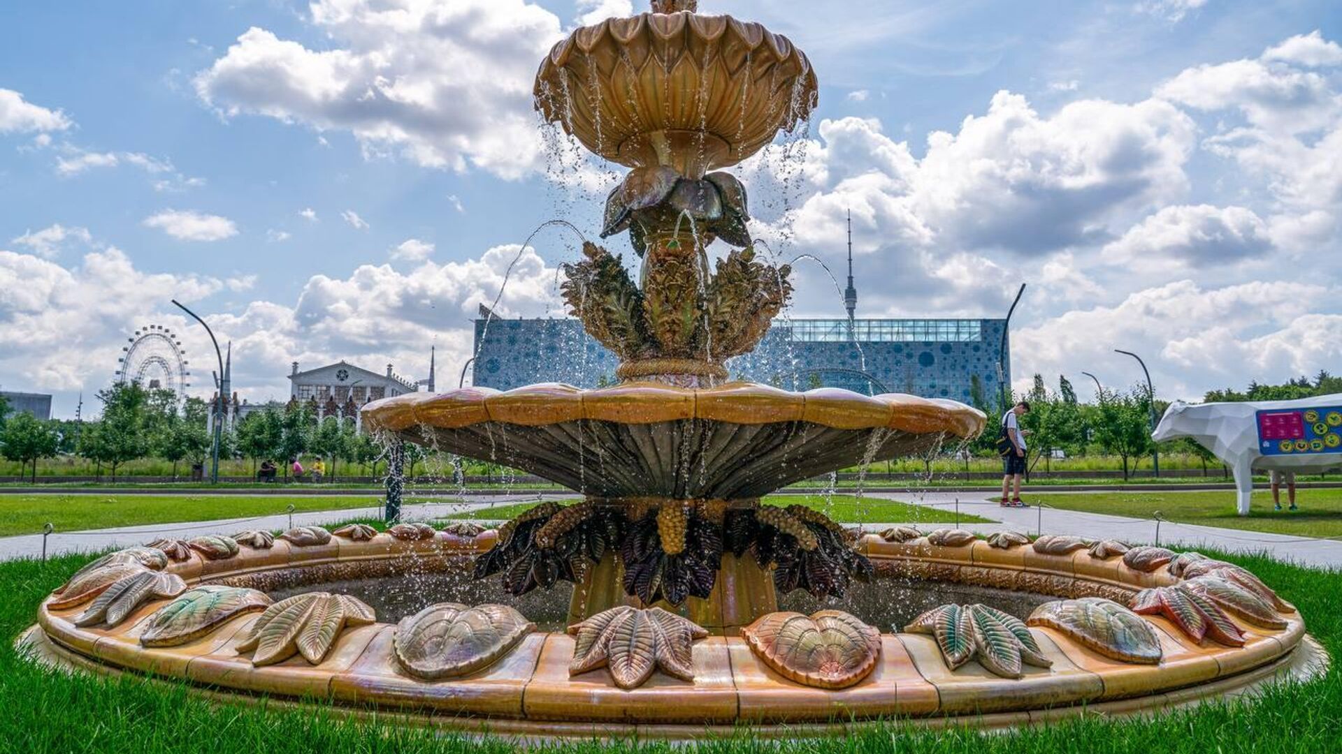 Керамический фонтан на ВДНХ в Москве - РИА Новости, 1920, 17.07.2023