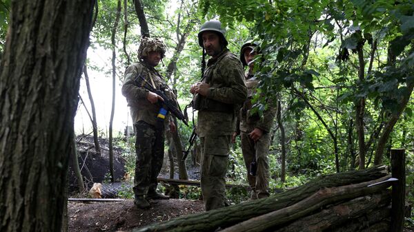Украинские артиллеристы в Донецкой области
