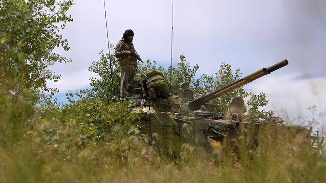 Боевая подготовка добровольческих экипажей в тыловом районе зоны проведения СВО в ЛНР