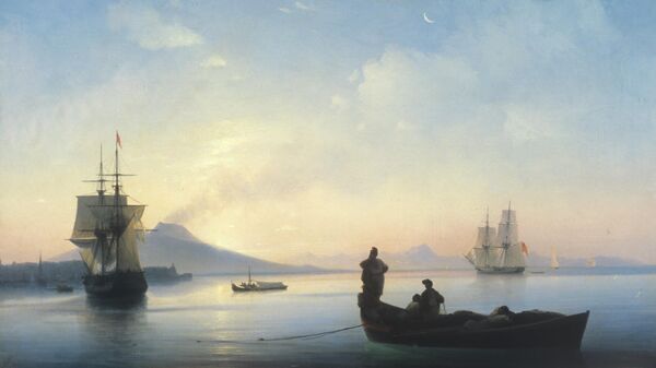 Художник Иван Константинович Айвазовский, Неаполитанский залив утром, 1843 год