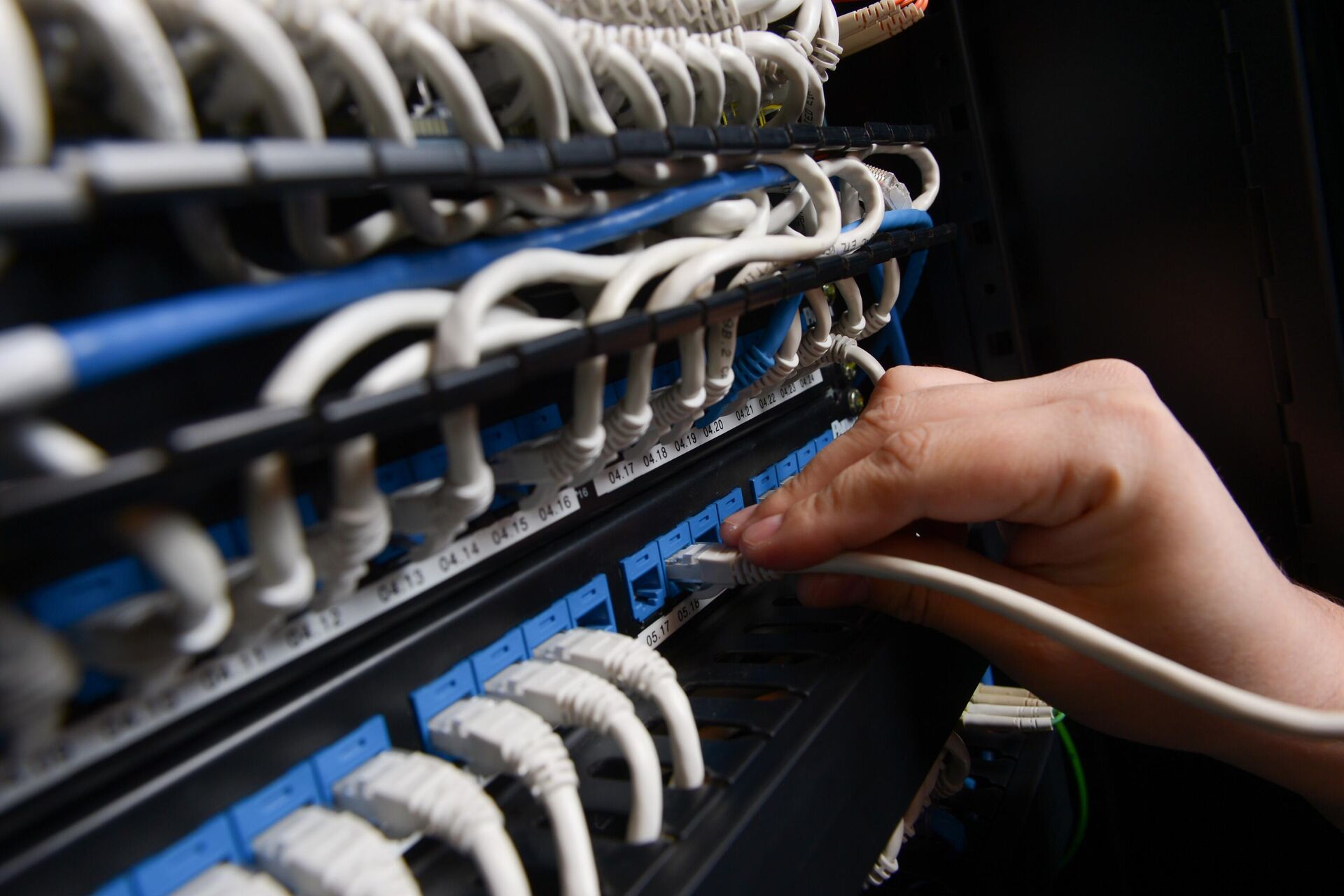 Сетевое оборудование в серверной Сетевое оборудование в серверной - РИА Новости, 1920, 11.06.2025