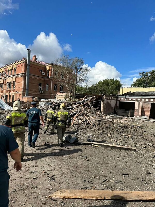 На месте взрыва в Таганроге