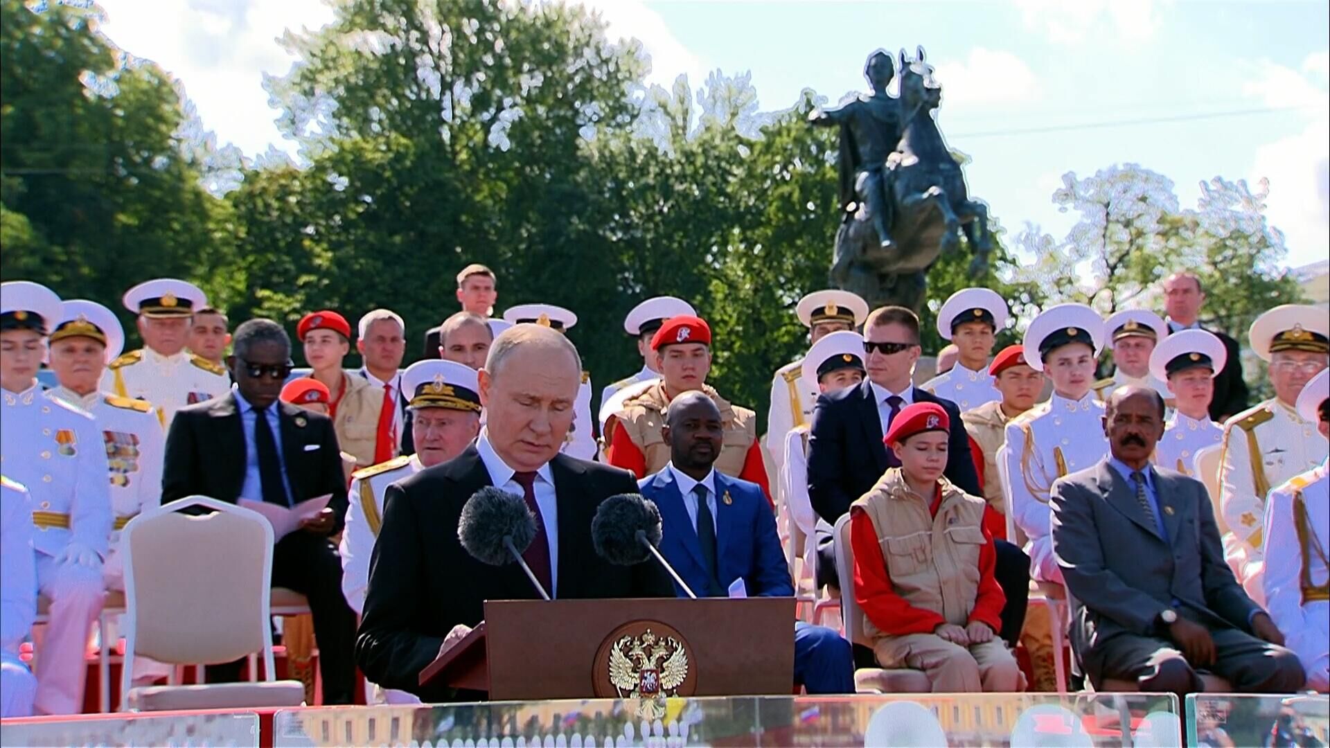 Речь Путина на параде по случаю Дня Военно-морского флота - РИА Новости, 1920, 30.07.2023